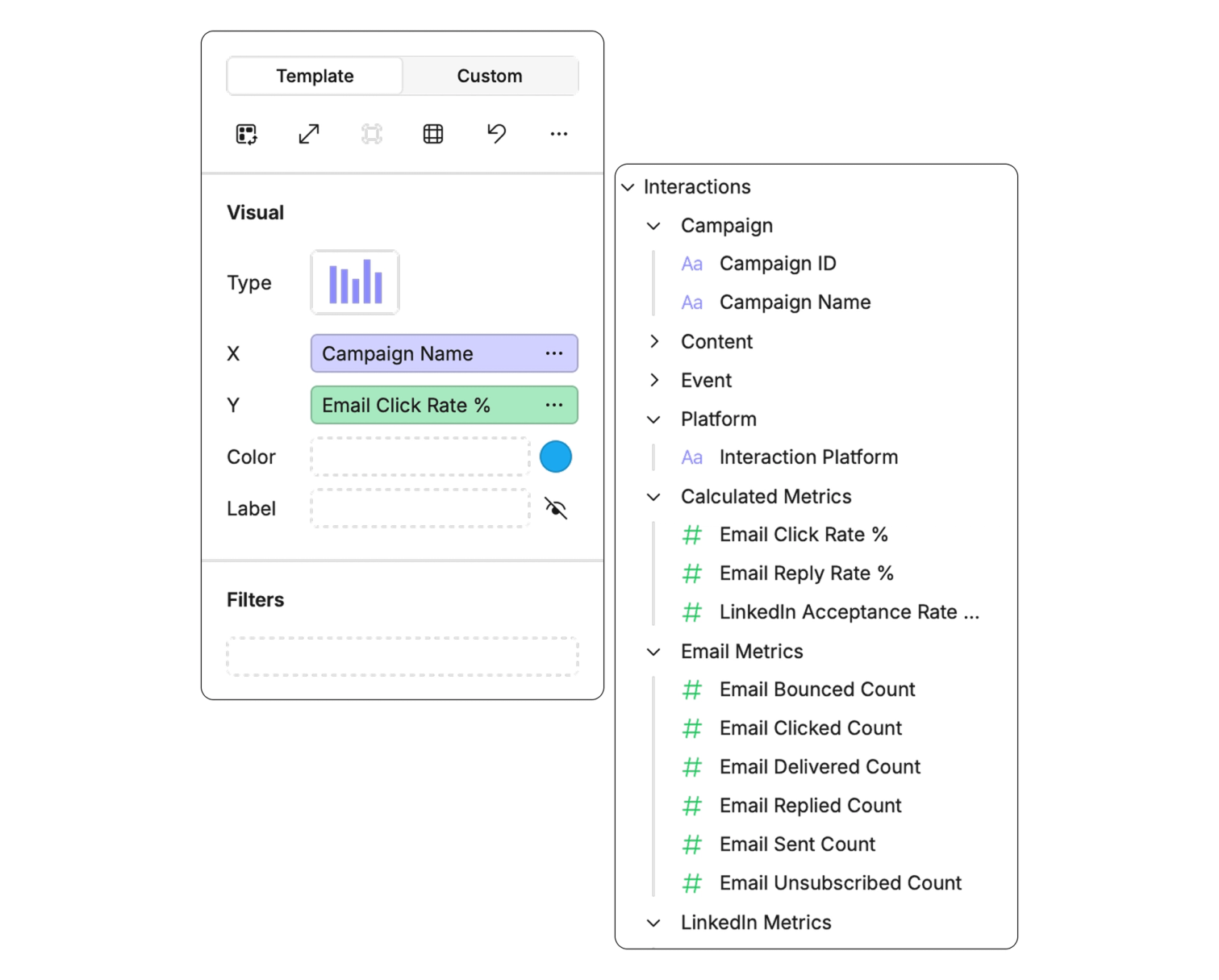 Make marketing data drag-and-drop